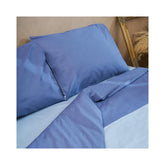 Lenjerie de pat din bumbac, pentru 2 persoane, 4 piese, albastru King Size IAN